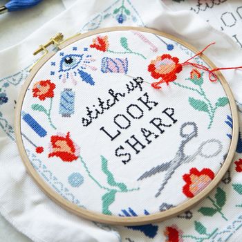 Stitch Up Look Sharp Cross Stitch Kit Wool And The Gang, 2 of 3