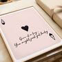 Ace Of Hearts Print, Custom Quote, Lucky You Poster, thumbnail 4 of 7