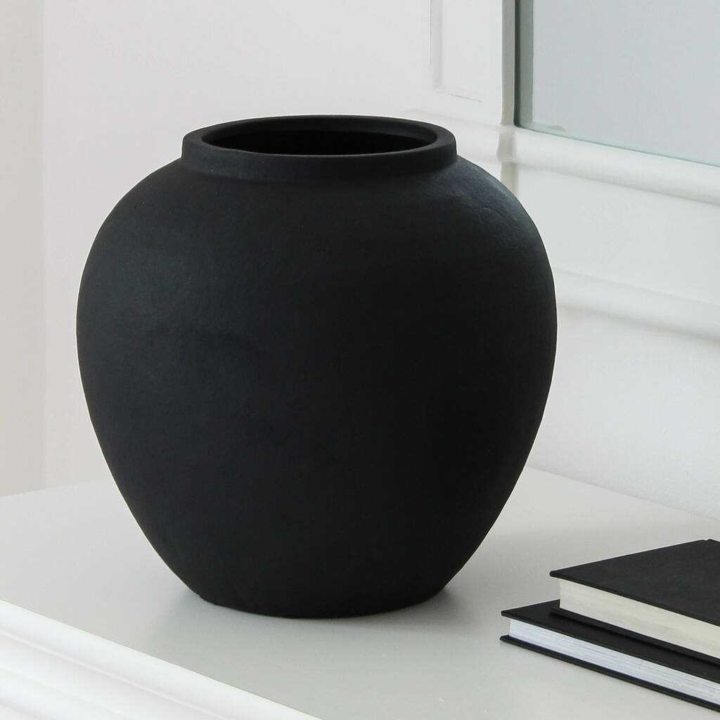 Original Large Black Vase 