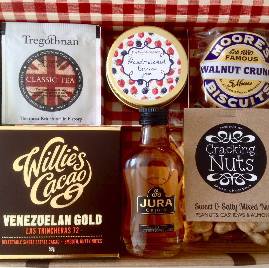 best of british letter box hamper w single malt whisky by letter box