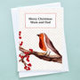 'Christmas Robin' Personalised Christmas Card, thumbnail 1 of 3