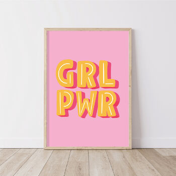 Grl Pwr / Girl Power Illustrated Print, 2 of 3