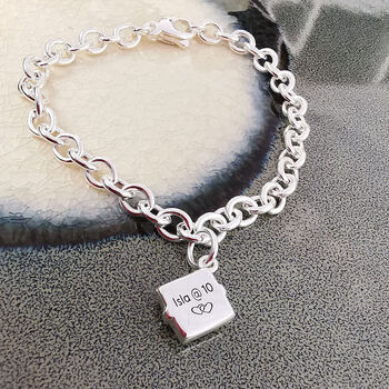 Personalised Present Solid Silver Charm, 7 of 10