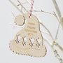 Christmas Hat Personalised Tree Ornament, thumbnail 1 of 3
