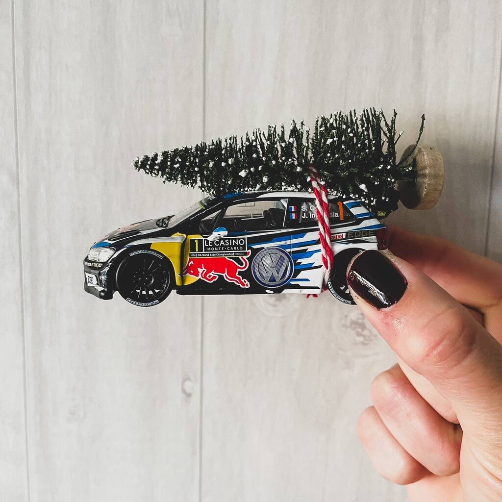 Wrc Polo Rally Car With Christmas Tree By Bits Bobs & Gifts