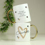 Personalised Hearts Gold Handled Ceramic Mug, thumbnail 6 of 8