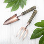 Personalised Copper Gardening Spade And Fork Set Gift, thumbnail 2 of 3