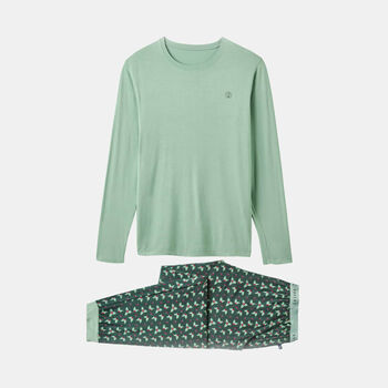 Men's Jolly Holly' Bamboo Pyjama Set, 3 of 5