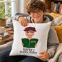 Personalised Boy's Face Cushion Gift For Book Lovers, thumbnail 2 of 11