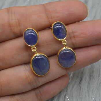 Blue Sapphire 925 Silver September Birthstone Earrings, 8 of 12