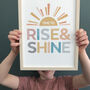 Rise And Shine Typographic Print, thumbnail 3 of 4