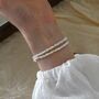 Milan White Ivory Silver Pearl Jewel Lock Bracelet, thumbnail 4 of 4