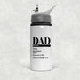 Dad Personalised Water Bottle, thumbnail 4 of 5
