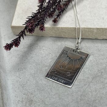 Sterling Silver Tarot Necklace The Sun, 2 of 12