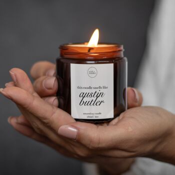 Austin Butler Candle With Matches, Austin Butler Gifts, Celebrity Candle, 3 of 11