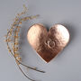 7th Anniversary Gift, Copper Heart Dish, thumbnail 7 of 11
