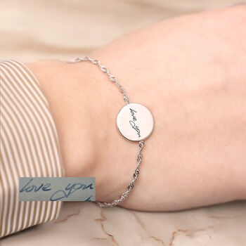 Personalised Real Handwriting Silver Bracelet, 2 of 4