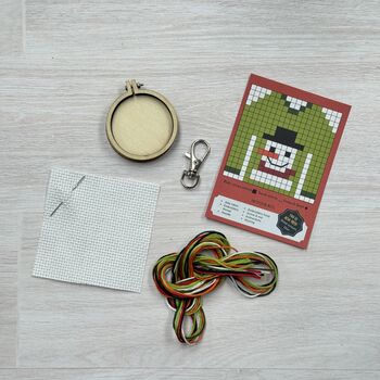 Tis The Season To Be Ugly! Christmas Mini Matchbox Cross Stitch Kit, 5 of 5