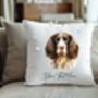 Personalised English Springer Spaniel Hearts Cushion Cover Gift, thumbnail 2 of 2