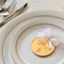 Luxury Mirrored Gold Silver Script Circle Place Setting, thumbnail 7 of 12