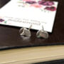 Thank You Bridesmaid Sterling Silver Mini Leaf Earrings, thumbnail 1 of 12