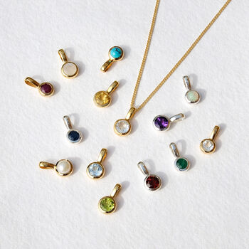 October Birthstone Opal Silver Charm Necklace, 5 of 12
