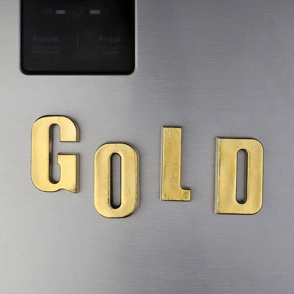 24k Gold Plated Personalised Letters By Segment 9