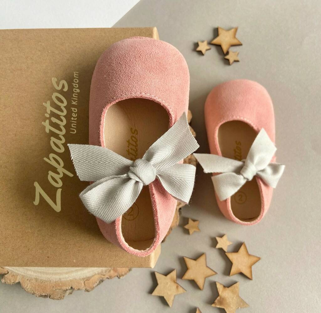 Rosa Silver Suede Baby Shoes With Keepsake Box, 1 of 5