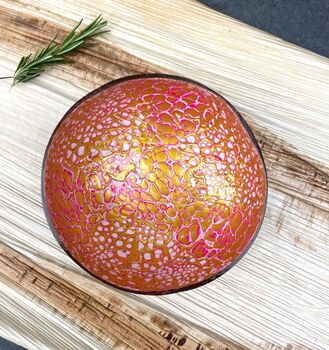 Gold Pattern Coconut Shell Snack / Buddha Bowl, 3 of 12