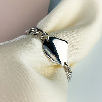 Sterling Silver Pendant Chain Ring, 3 of 4