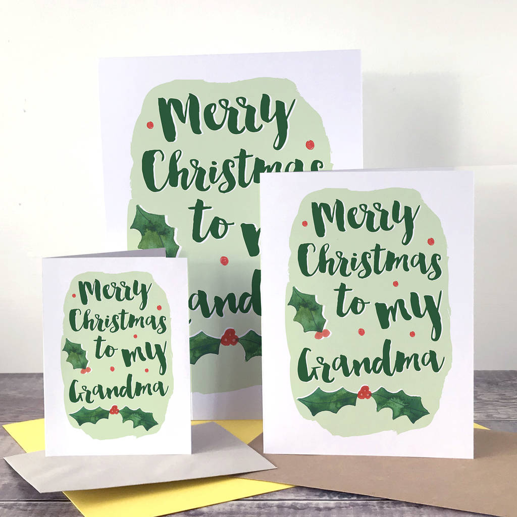 Merry Christmas Grandma Card By Alexia Claire | notonthehighstreet.com
