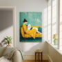 Female Reading Dog Portrait Art Print, thumbnail 2 of 4