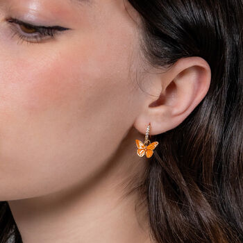 Butterfly Huggie Earrings, 2 of 8