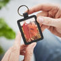 Personalised Leather Keyring With Metal Photo Insert, thumbnail 5 of 9