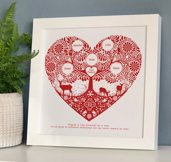 Personalised Woodland Family Tree Print, 4 of 8