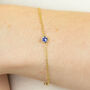 Yellow Gold Plated September Birthstone Bracelet, thumbnail 1 of 6