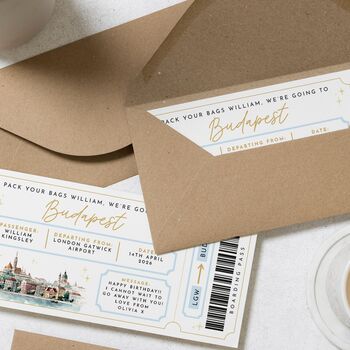 Personalised Holiday Reveal Boarding Pass Voucher, 3 of 4