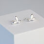 Sterling Silver Leaf Hook Earrings, thumbnail 3 of 6