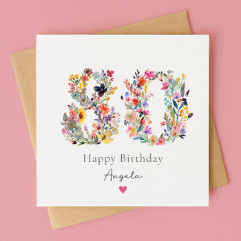 Personalised Wildflower Birthday Card — Any Age, 9 of 12