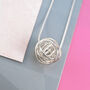 Nest Knot Sphere Sterling Silver Necklace, thumbnail 1 of 4