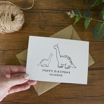 Happy Birthday Mummy Dinosaur Card, 3 of 4