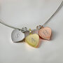 Personalised Silver Three Hearts Necklace, thumbnail 1 of 3