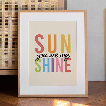 You Are My Sunshine Print – Unframed A1, A2, A3, A4, A5, A6, 3 of 3