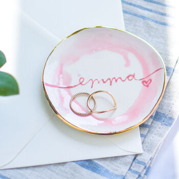 Personalised Watercolour Style Trinket Dish, 7 of 7