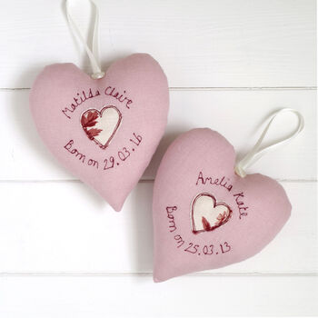 Personalised Hanging Heart Gift For Girls Christening Or 1st Holy Communion, 8 of 11