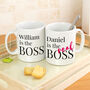 Personalised The Real Boss Mug Set, thumbnail 3 of 4