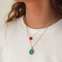 Hot Pink Chalcedony Fine Cord Necklace, thumbnail 4 of 4