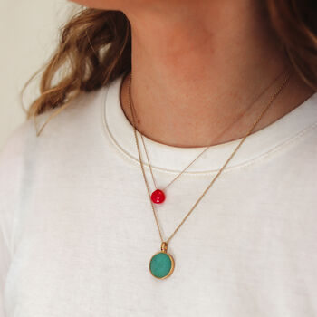 Hot Pink Chalcedony Fine Cord Necklace, 4 of 4