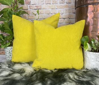 Sunshine Yellow Velvet Cushion, 12 of 12