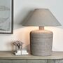 Croft Rattan Natural Whitewash Table Lamp Base, thumbnail 1 of 5
